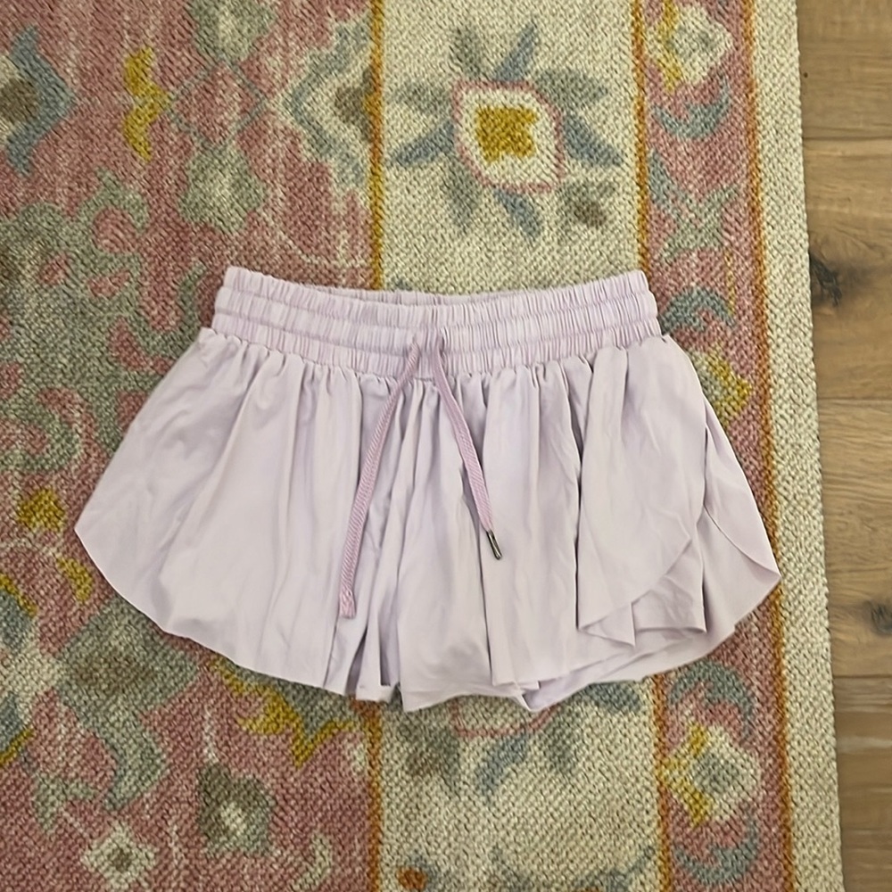 purple Amazon flowy shorts